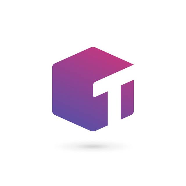 紫色几何logo