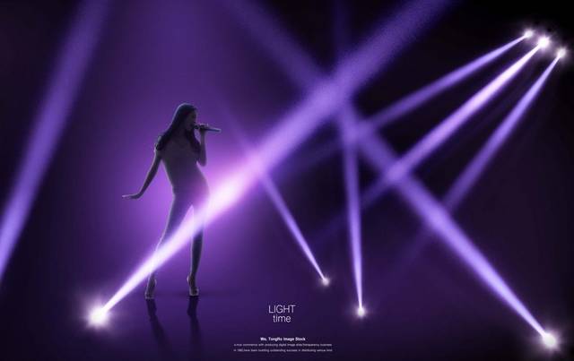 紫色光效组合舞台背景