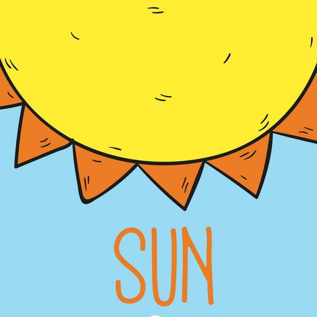 卡通太阳夏日背景