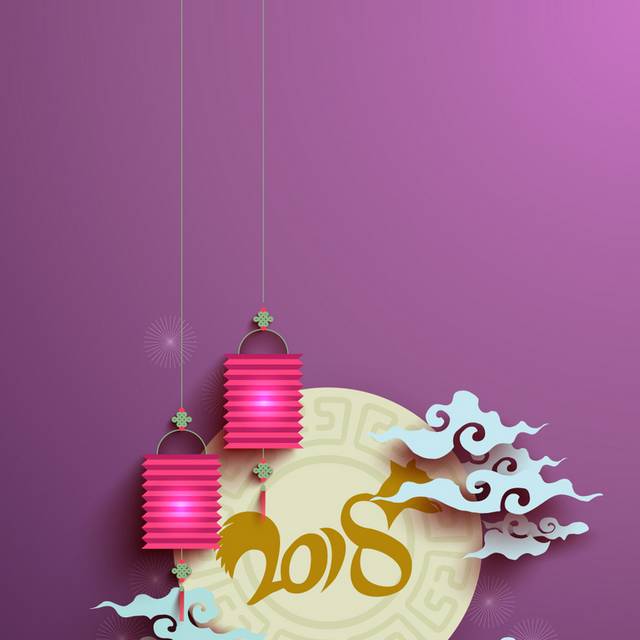 紫色中式新年背景
