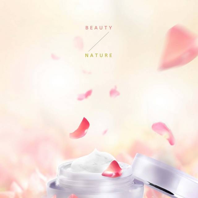 韩式天然化妆品广告背景