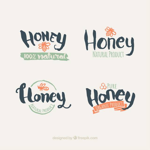 创意蜂蜜英文标签