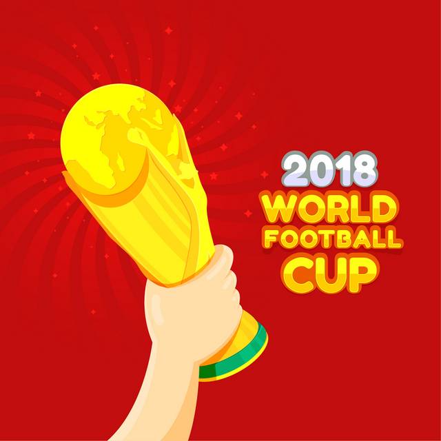 大红色2018世界杯奖杯
