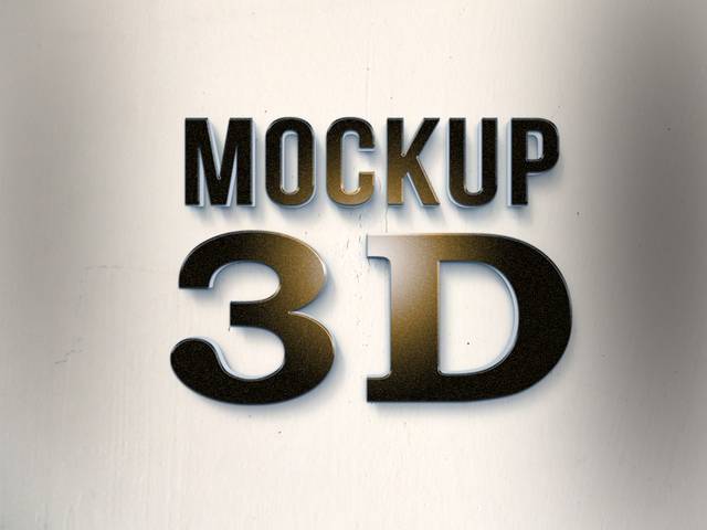 3D字母logo样机