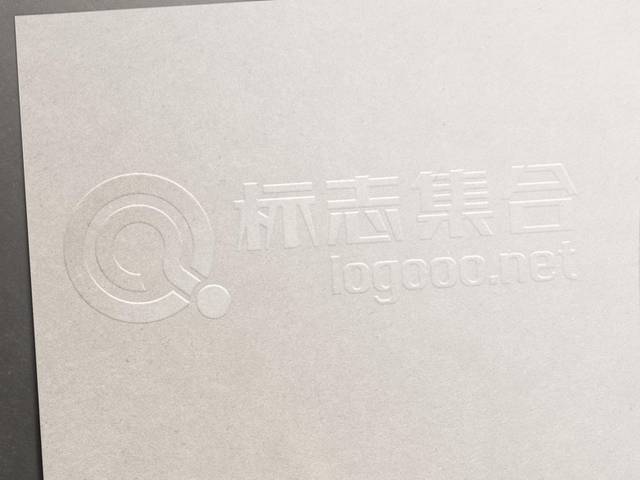 白纸上的logo样机素材