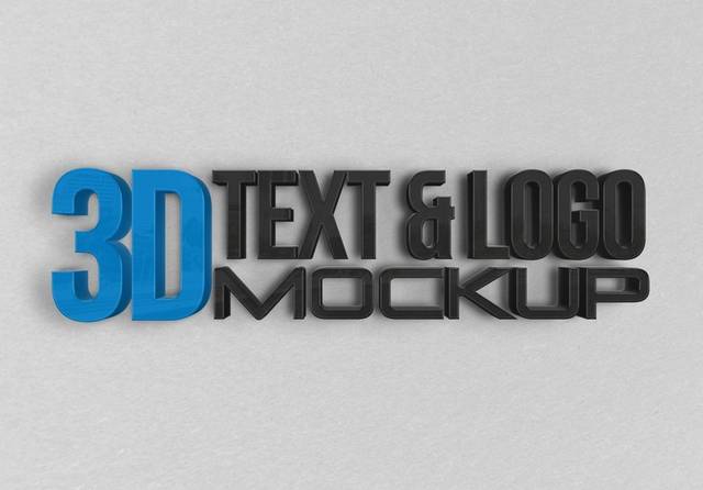 简约立体文字logo贴图