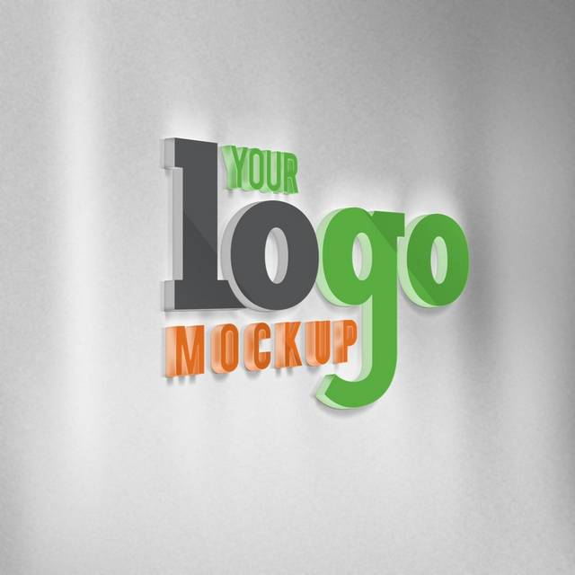 白色背景创意字母logo贴图