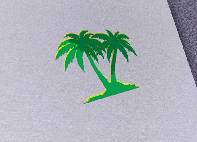 绿色椰子树LOGO贴图