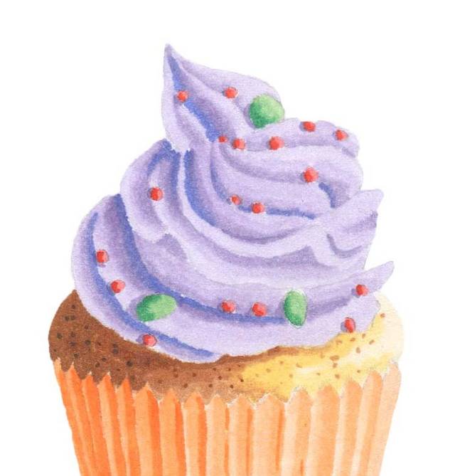 紫色杯蛋糕
