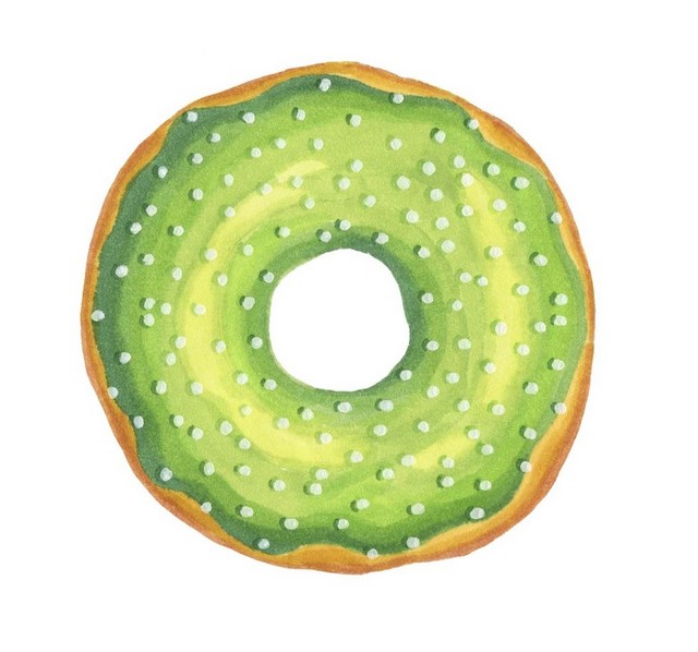 绿色甜甜圈
