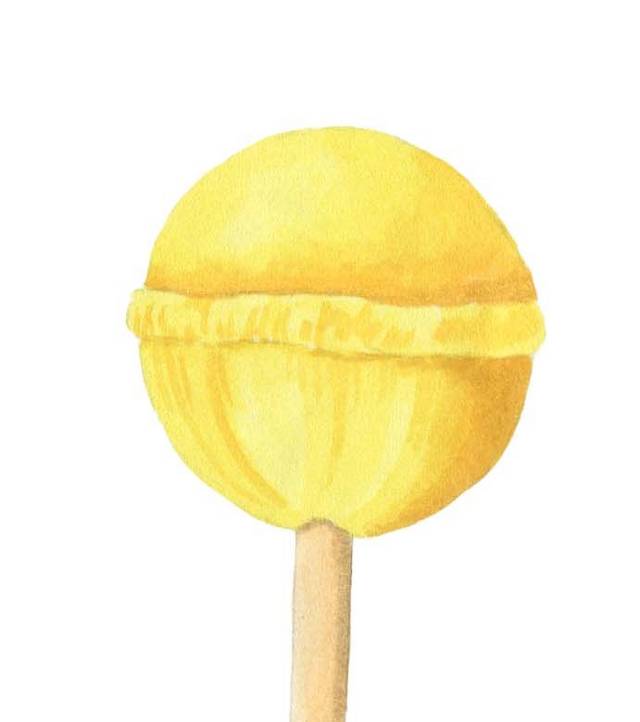 黄色棒棒糖