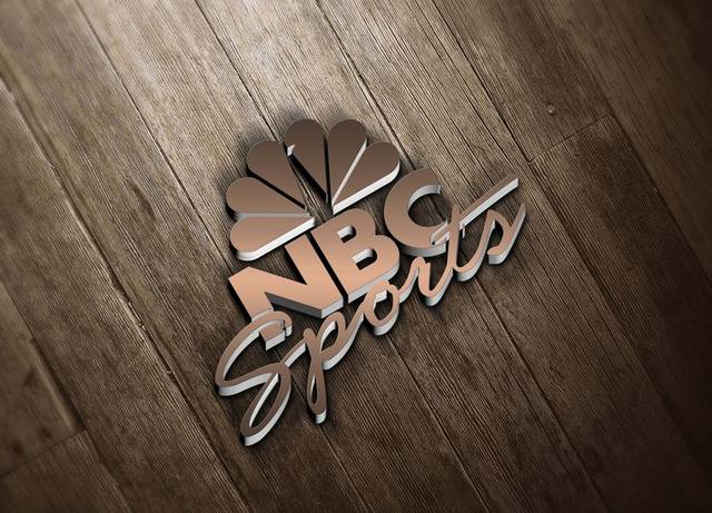 NBC立体字母logo样机