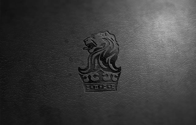 皮质黑色狮头logo贴图