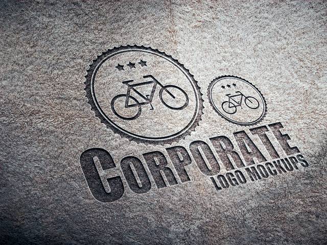 自行车logo样机设计模板