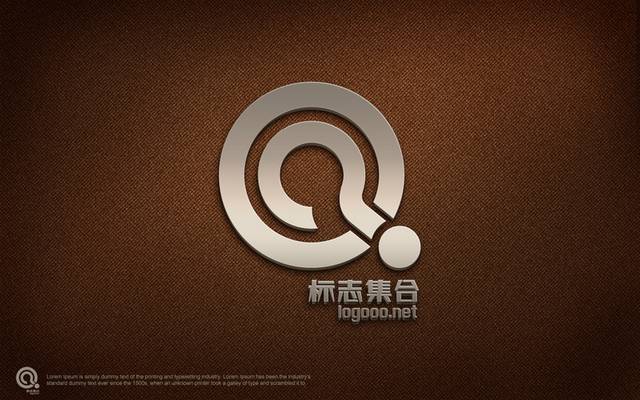 立体问号logo样机设计模板