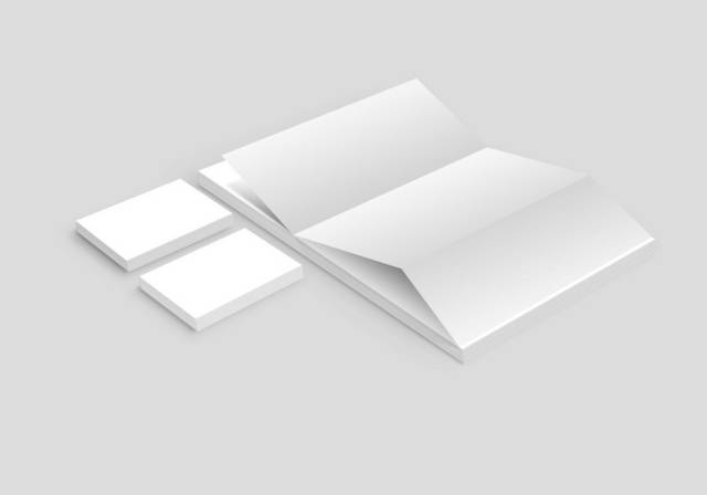 白纸折页vi样机模型