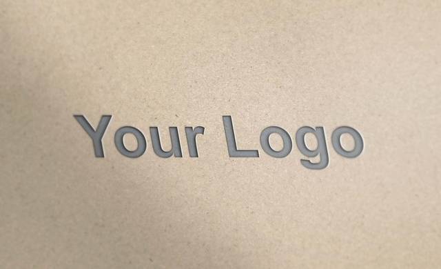 浅棕字母样机logo模板