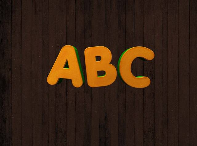 橘色ABC样机logo模板