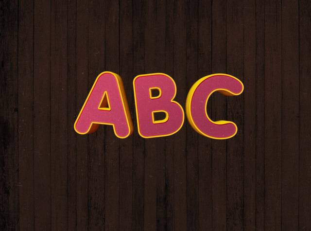 红色ABC样机logo模板