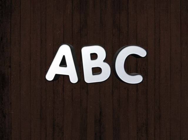 白色ABC样机logo模板