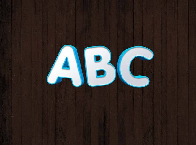 蓝边ABC样机logo模板