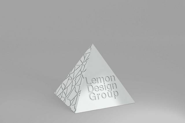 立体三角样机logo模板