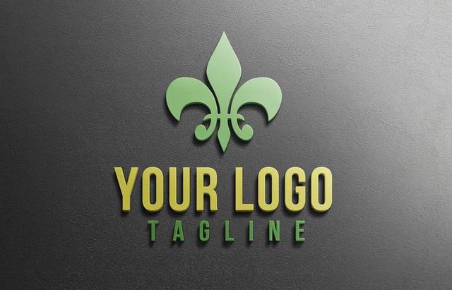 绿色创意图案样机logo模板