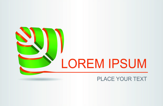 绿色创意图案logo模板