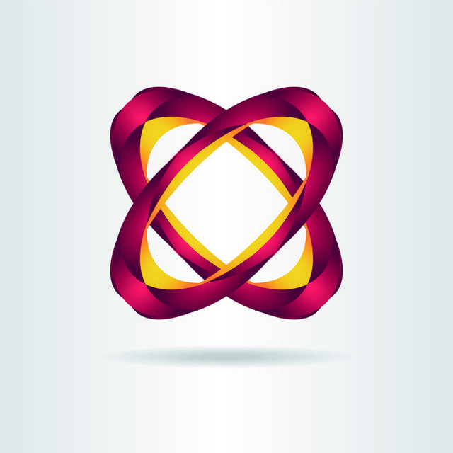 深红简约科技logo模板