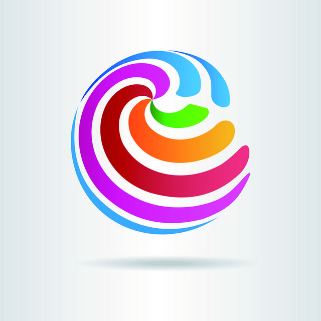 彩色圆形logo模板