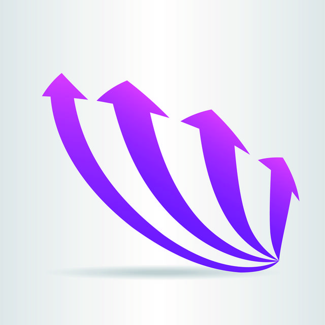 紫色箭头logo模板