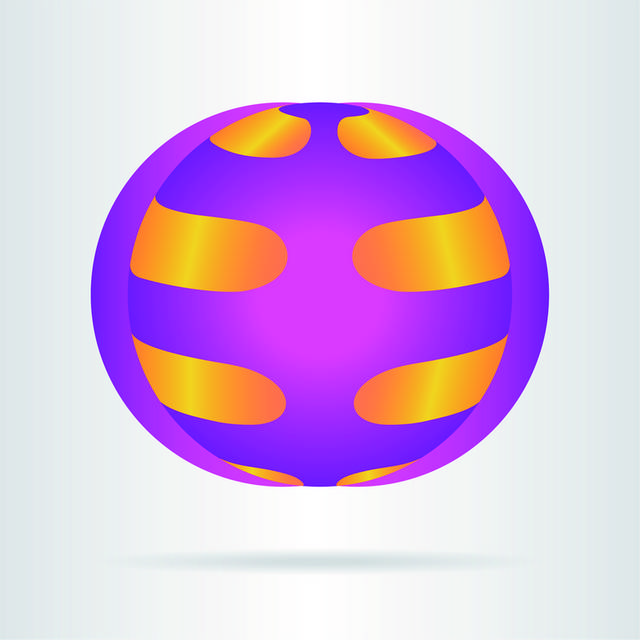 紫色圆形logo模板