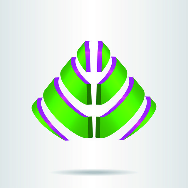 深绿色logo模板