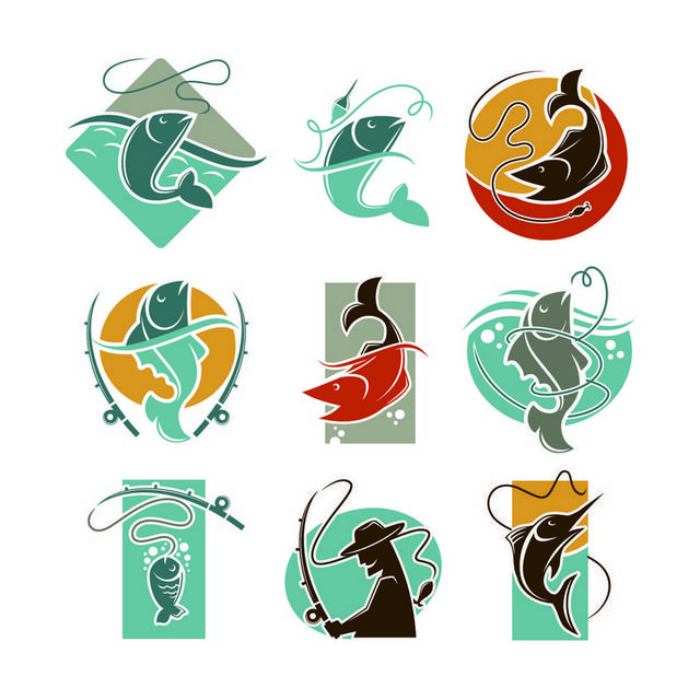 彩色钓鱼logo