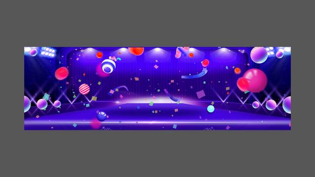 紫色梦幻舞台banner