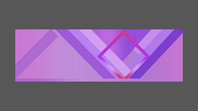 时尚紫色立体banner