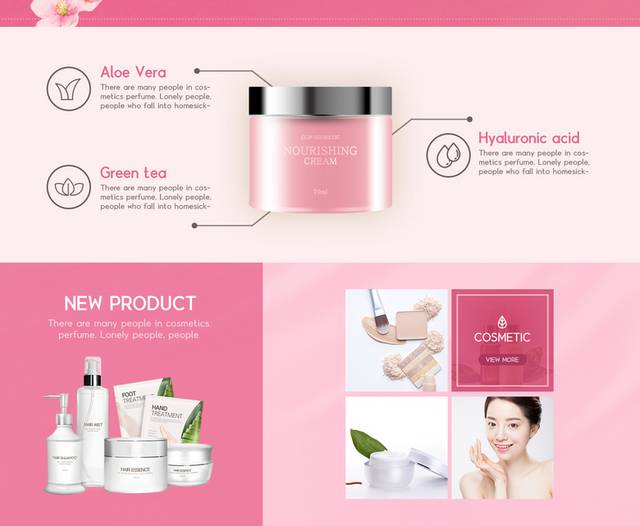 韩式香水化妆品网页素材