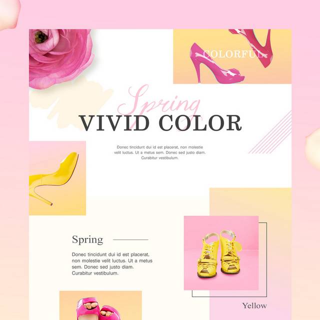 时尚鞋子展示网页素材