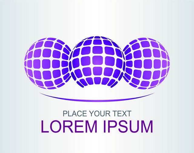 圆球紫色logo素材
