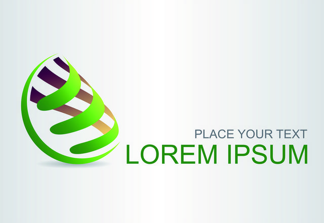 绿色科技感logo模板