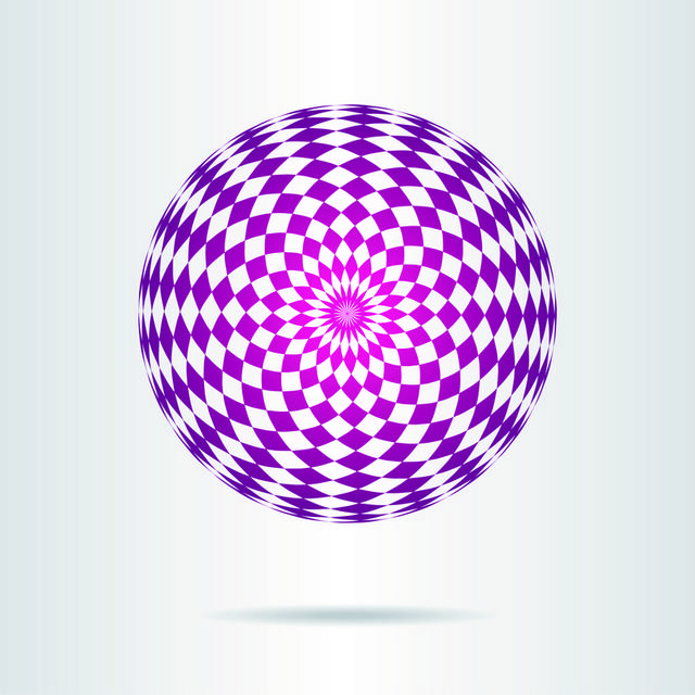 圆形紫色科技感logo素材