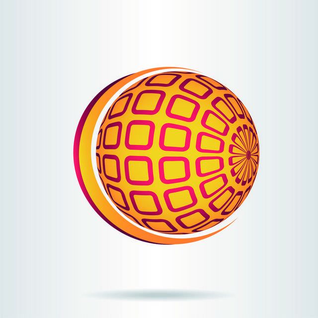 橘色圆球logo素材