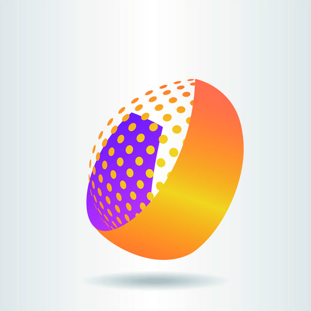 橘色抽象logo素材