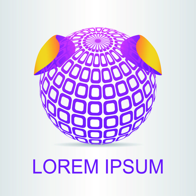 紫色球体logo素材