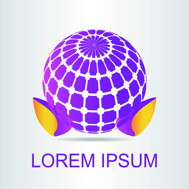 紫色球体科技感logo素材
