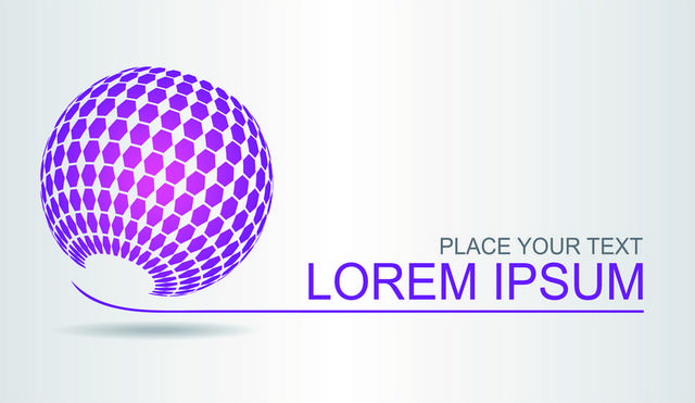 深紫色科技logo素材模板
