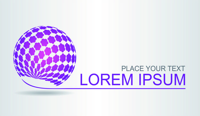 紫色球状科技感logo素材模板