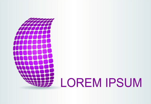紫色科技感时尚logo素材模板