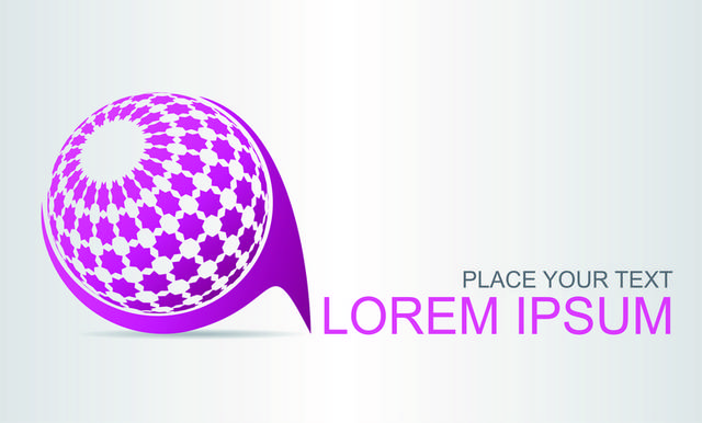 科技感紫色球状logo素材模板