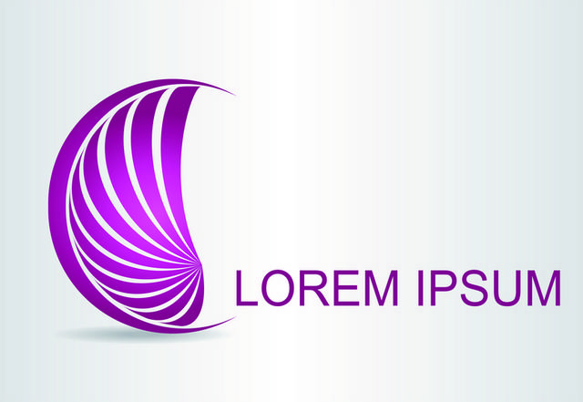 抽象紫色logo素材模板